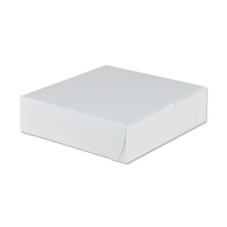 SCT, Tuck-Top Bakery Boxes, 9w X 9d X 2 1/2h, White, 250PK